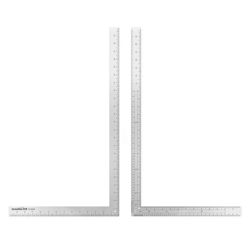 KEARING 24" x 14" L-Square Ruler with Multi-Scale French Curve, Professional Fashion Designer's Sewing Ruler for Pattern Making, Quilting, Design - Image 1